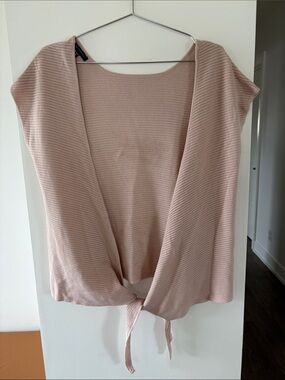 Dynamite Blush Pink Wrap-Front Knit Cardigan
